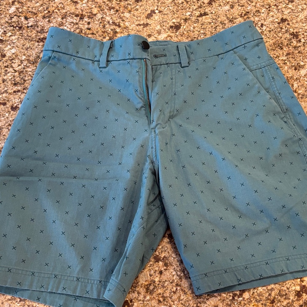 lululemon athletica Teal Patterned Men's Shorts 9” inseam